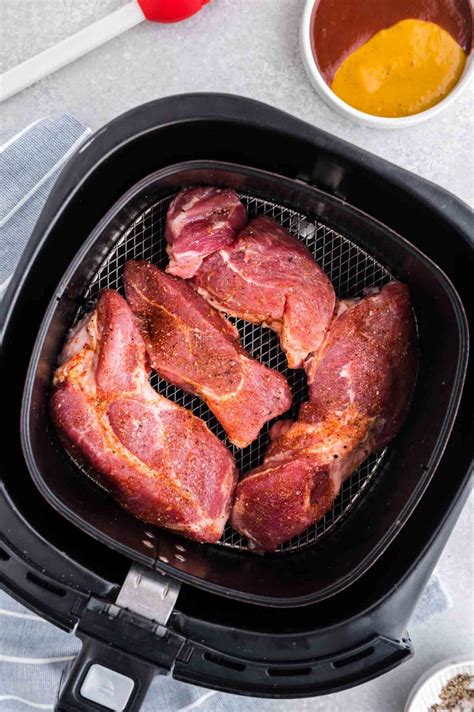 cooking meat in air fryer.